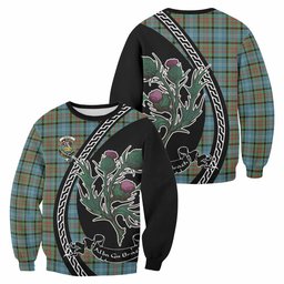 ScotsTee Shop Paisley Family Crest Tartan Sweatshirt Alba Thistle Inspired