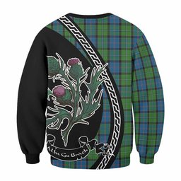 ScotsTee Shop Stirling Family Crest Tartan Sweatshirt Alba Thistle Inspired