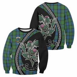 ScotsTee Shop Stirling Family Crest Tartan Sweatshirt Alba Thistle Inspired