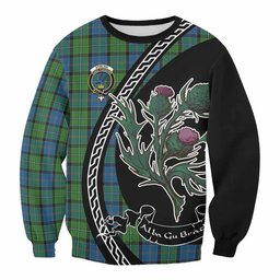 ScotsTee Shop Stirling Family Crest Tartan Sweatshirt Alba Thistle Inspired