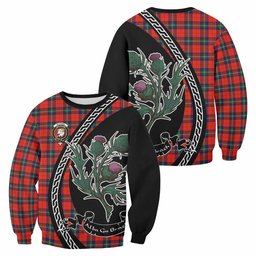 ScotsTee Shop Ruthven Family Crest Tartan Sweatshirt Alba Thistle Inspired