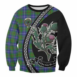 ScotsTee Shop Turnbull Family Crest Tartan Sweatshirt Alba Thistle Inspired