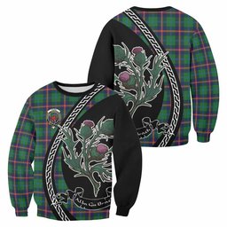 ScotsTee Shop Young Family Crest Tartan Sweatshirt Alba Thistle Inspired