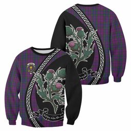 ScotsTee Shop Wardlaw Family Crest Tartan Sweatshirt Alba Thistle Inspired