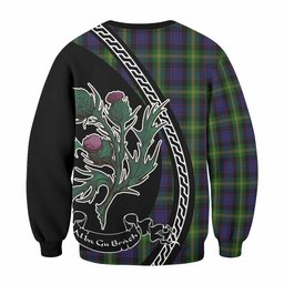 ScotsTee Shop Watson Family Crest Tartan Sweatshirt Alba Thistle Inspired