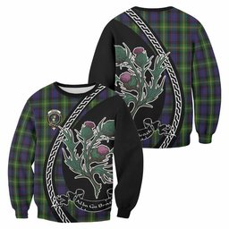 ScotsTee Shop Watson Family Crest Tartan Sweatshirt Alba Thistle Inspired