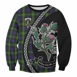 ScotsTee Shop Watson Family Crest Tartan Sweatshirt Alba Thistle Inspired