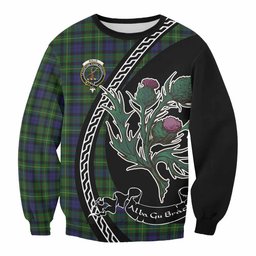 ScotsTee Shop Rollo Family Crest Tartan Sweatshirt Alba Thistle Inspired