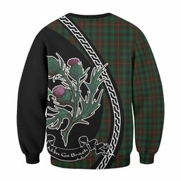 ScotsTee Shop Tennant Family Crest Tartan Sweatshirt Alba Thistle Inspired