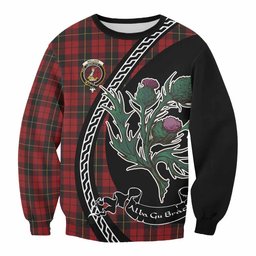ScotsTee Shop Wallace Family Crest Tartan Sweatshirt Alba Thistle Inspired