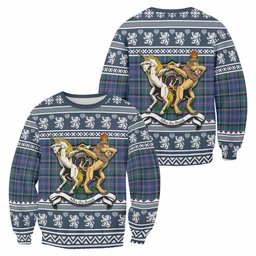ScotsTee Shop Cooper Clan Tartan Crest Christmas Sweatshirt Coat of Arms Funny Style