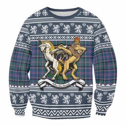 ScotsTee Shop Cooper Clan Tartan Crest Christmas Sweatshirt Coat of Arms Funny Style