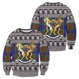 ScotsTee Shop Beattie (Beatty) Clan Tartan Crest Christmas Sweatshirt Coat of Arms Funny Style