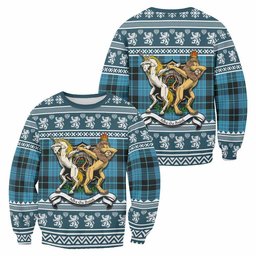 ScotsTee Shop Clergy Clan Tartan Crest Christmas Sweatshirt Coat of Arms Funny Style
