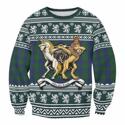 ScotsTee Shop Barclay Clan Tartan Crest Christmas Sweatshirt Coat of Arms Funny Style