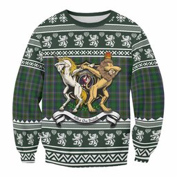 ScotsTee Shop Cockburn Clan Tartan Crest Christmas Sweatshirt Coat of Arms Funny Style