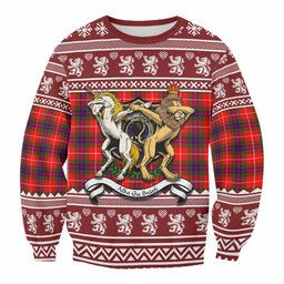ScotsTee Shop Abernethy Clan Tartan Crest Christmas Sweatshirt Coat of Arms Funny Style