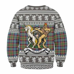 ScotsTee Shop Aikenhead Clan Tartan Crest Christmas Sweatshirt Coat of Arms Funny Style