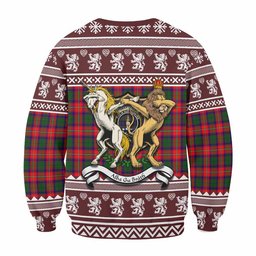 ScotsTee Shop Charteris Clan Tartan Crest Christmas Sweatshirt Coat of Arms Funny Style