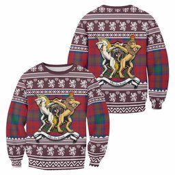 ScotsTee Shop Byres (Byses) Clan Tartan Crest Christmas Sweatshirt Coat of Arms Funny Style