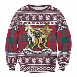 ScotsTee Shop Byres (Byses) Clan Tartan Crest Christmas Sweatshirt Coat of Arms Funny Style