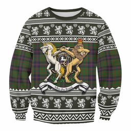 ScotsTee Shop Cochrane Clan Tartan Crest Christmas Sweatshirt Coat of Arms Funny Style