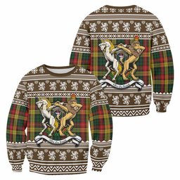 ScotsTee Shop Buchanan Clan Tartan Crest Christmas Sweatshirt Coat of Arms Funny Style