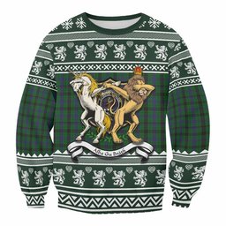 ScotsTee Shop Davidson Clan Tartan Crest Christmas Sweatshirt Coat of Arms Funny Style