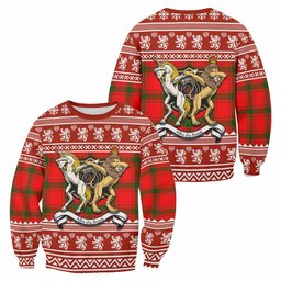ScotsTee Shop Darroch Clan Tartan Crest Christmas Sweatshirt Coat of Arms Funny Style