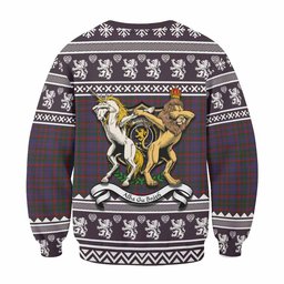 ScotsTee Shop Cumming Clan Tartan Crest Christmas Sweatshirt Coat of Arms Funny Style