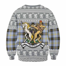 ScotsTee Shop Bell Clan Tartan Crest Christmas Sweatshirt Coat of Arms Funny Style