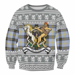 ScotsTee Shop Bell Clan Tartan Crest Christmas Sweatshirt Coat of Arms Funny Style