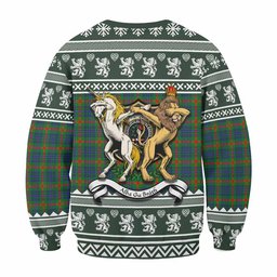 ScotsTee Shop Aiton Clan Tartan Crest Christmas Sweatshirt Coat of Arms Funny Style