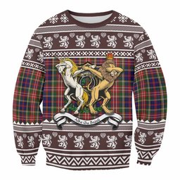 ScotsTee Shop Christie Clan Tartan Crest Christmas Sweatshirt Coat of Arms Funny Style
