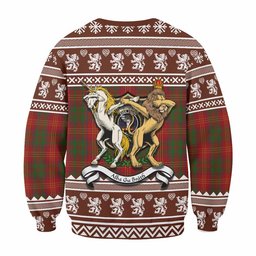 ScotsTee Shop Burns Clan Tartan Crest Christmas Sweatshirt Coat of Arms Funny Style