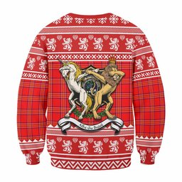 ScotsTee Shop Burnett Clan Tartan Crest Christmas Sweatshirt Coat of Arms Funny Style
