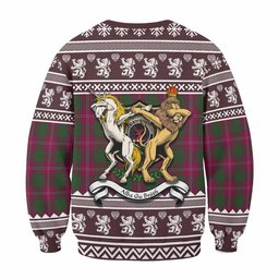 ScotsTee Shop Crawford Clan Tartan Crest Christmas Sweatshirt Coat of Arms Funny Style