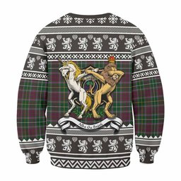 ScotsTee Shop Crosbie Clan Tartan Crest Christmas Sweatshirt Coat of Arms Funny Style