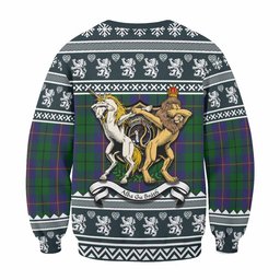 ScotsTee Shop Carmichael Clan Tartan Crest Christmas Sweatshirt Coat of Arms Funny Style