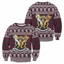 ScotsTee Shop MacLachlan (McLachlan) Clan Tartan Crest Christmas Sweatshirt Coat of Arms Funny Style