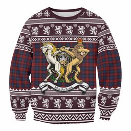 ScotsTee Shop MacLachlan (McLachlan) Clan Tartan Crest Christmas Sweatshirt Coat of Arms Funny Style