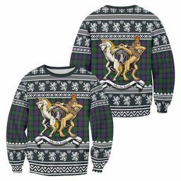 ScotsTee Shop MacCallum (McCallum) Clan Tartan Crest Christmas Sweatshirt Coat of Arms Funny Style