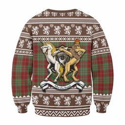 ScotsTee Shop Leask Clan Tartan Crest Christmas Sweatshirt Coat of Arms Funny Style