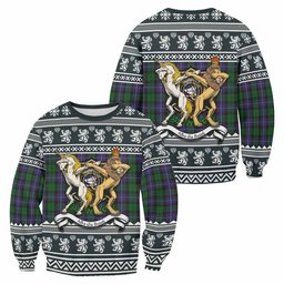 ScotsTee Shop Galbraith Clan Tartan Crest Christmas Sweatshirt Coat of Arms Funny Style