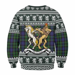 ScotsTee Shop Mowat Clan Tartan Crest Christmas Sweatshirt Coat of Arms Funny Style