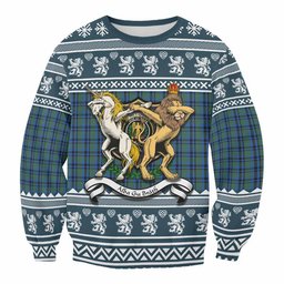 ScotsTee Shop Falconer Clan Tartan Crest Christmas Sweatshirt Coat of Arms Funny Style