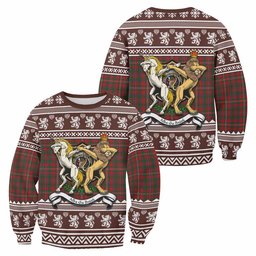 ScotsTee Shop MacKinnon (McKinnon) Clan Tartan Crest Christmas Sweatshirt Coat of Arms Funny Style