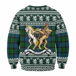 ScotsTee Shop MacKie (McKie) Clan Tartan Crest Christmas Sweatshirt Coat of Arms Funny Style