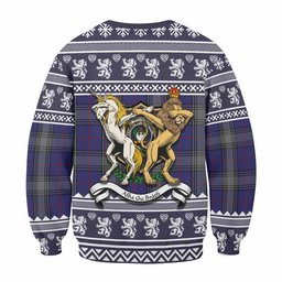 ScotsTee Shop Kinnaird Clan Tartan Crest Christmas Sweatshirt Coat of Arms Funny Style