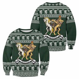 ScotsTee Shop Graham Clan Tartan Crest Christmas Sweatshirt Coat of Arms Funny Style